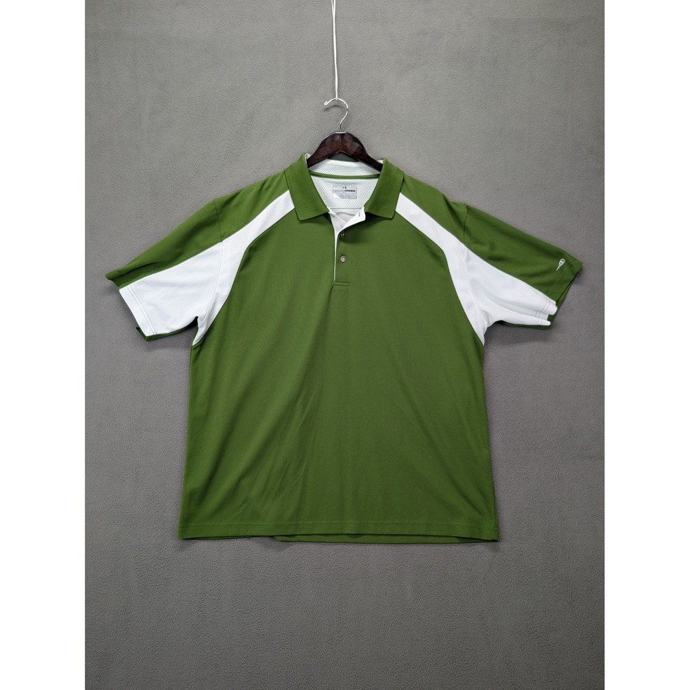 Grand Slam Golf Polo Shirt Mens XXL Olive Green White Athletic Casual